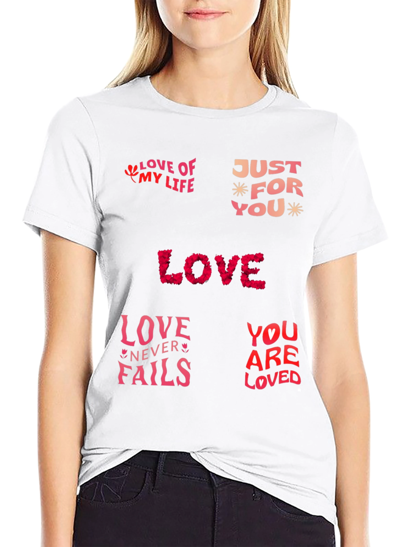 Love Themed Graphic Print T-Shirt