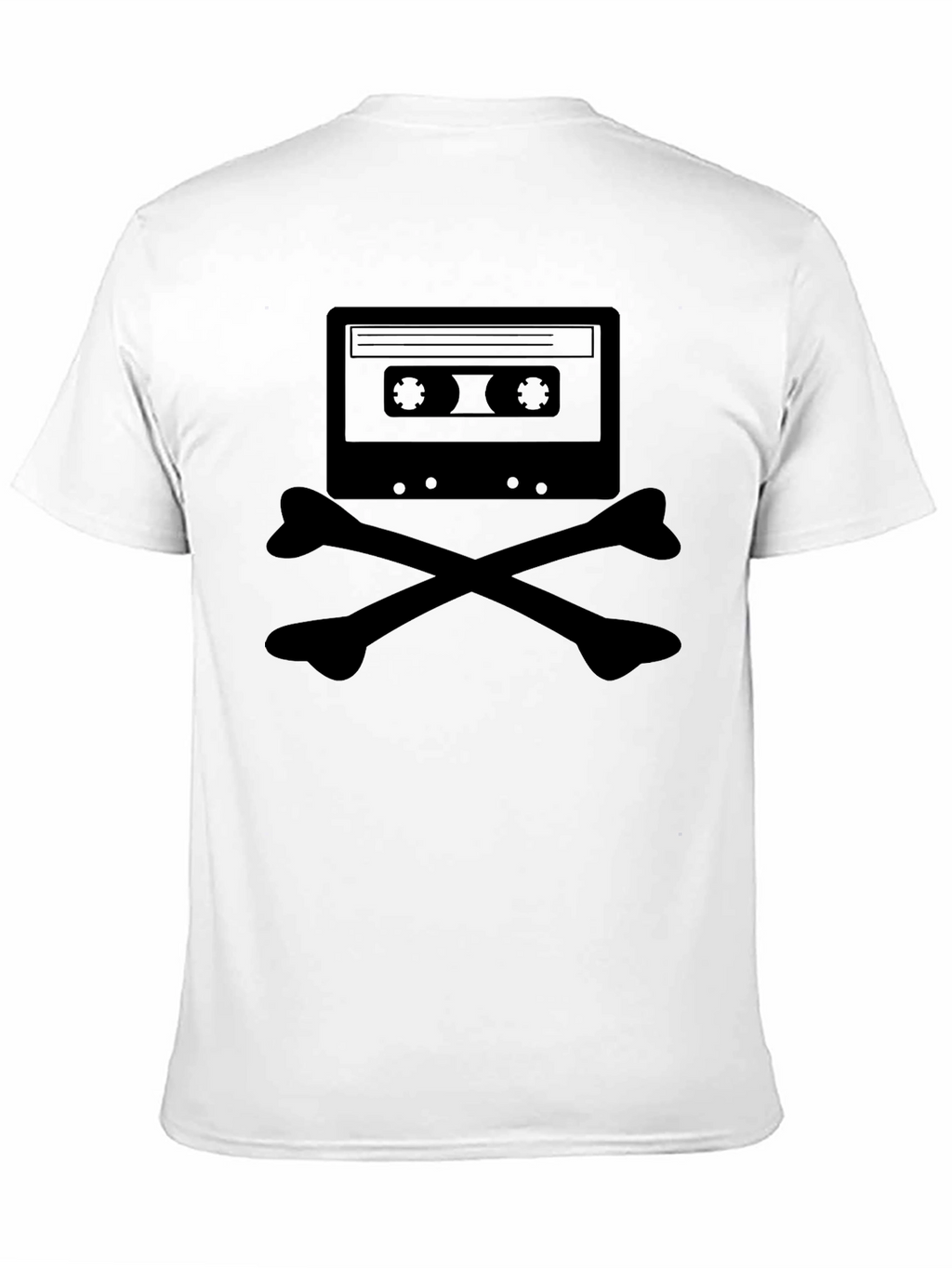 Retro Cassette Skull Graphic T-Shirt