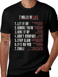 7 Rules of Life Graphic Tee - Motivational T-Shirt