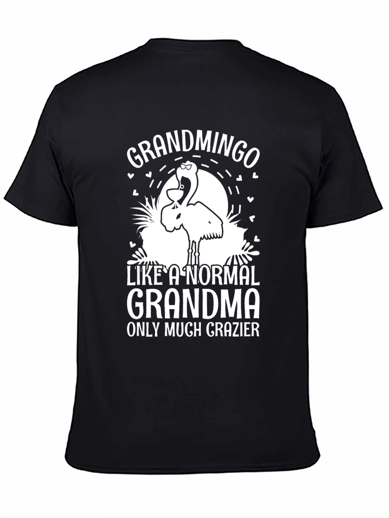 Grandmingo Grandma T-Shirt Funny Flamingo Graphic Tee