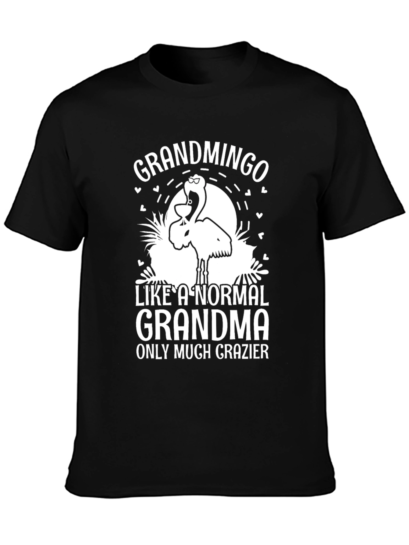 Grandmingo Grandma T-Shirt Funny Flamingo Graphic Tee