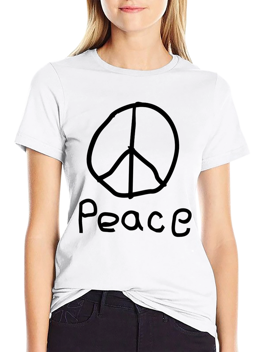 Peace Symbol T-Shirt - Black