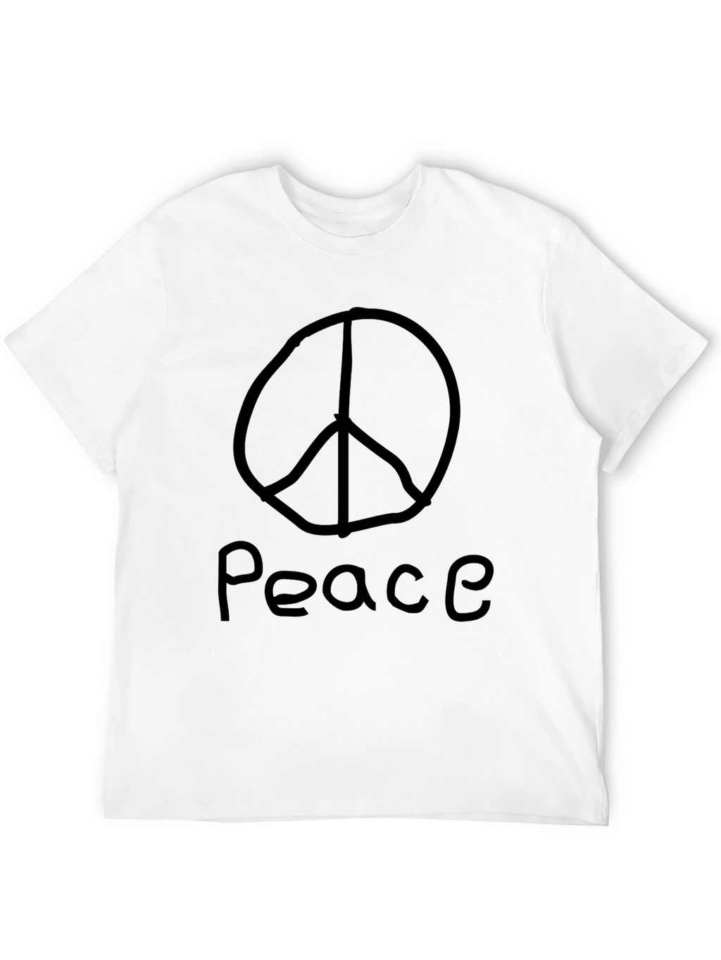 Peace Symbol T-Shirt - Black