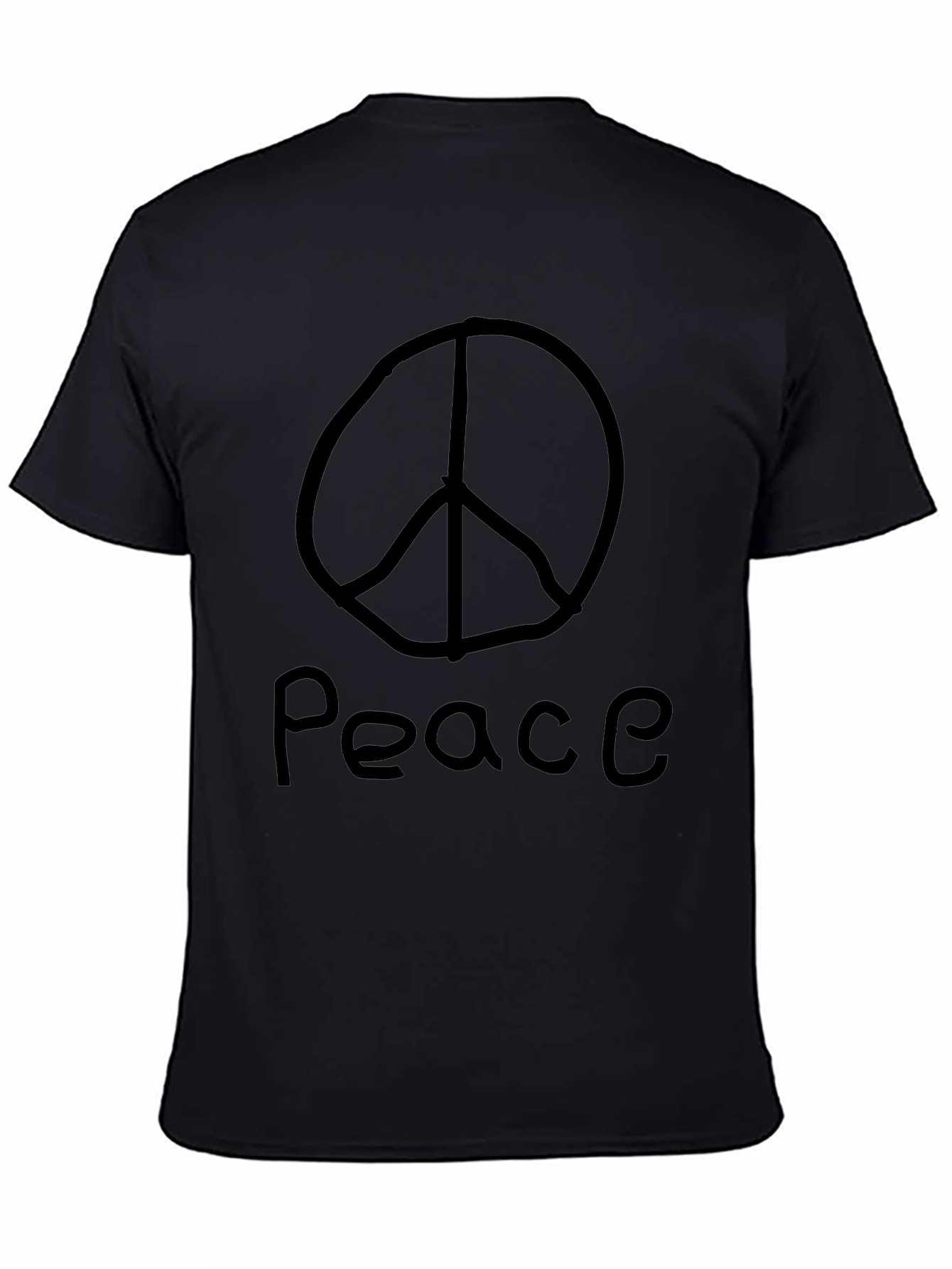 Peace Symbol T-Shirt - Black