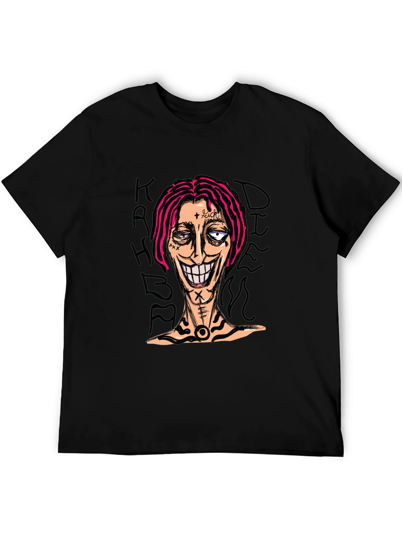 Graphic Print Tee - Edgy Cartoon Design