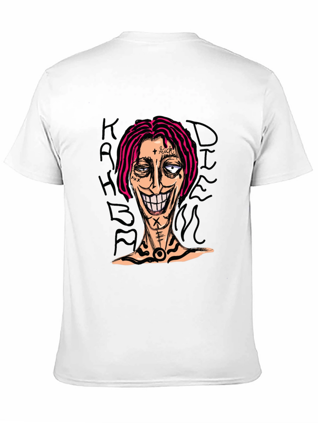 Graphic Print Tee - Edgy Cartoon Design