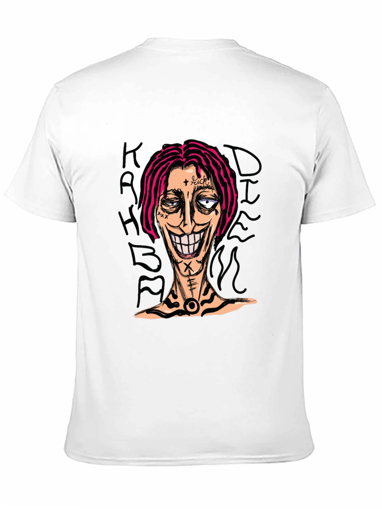 Graphic Print Tee - Edgy Cartoon Design