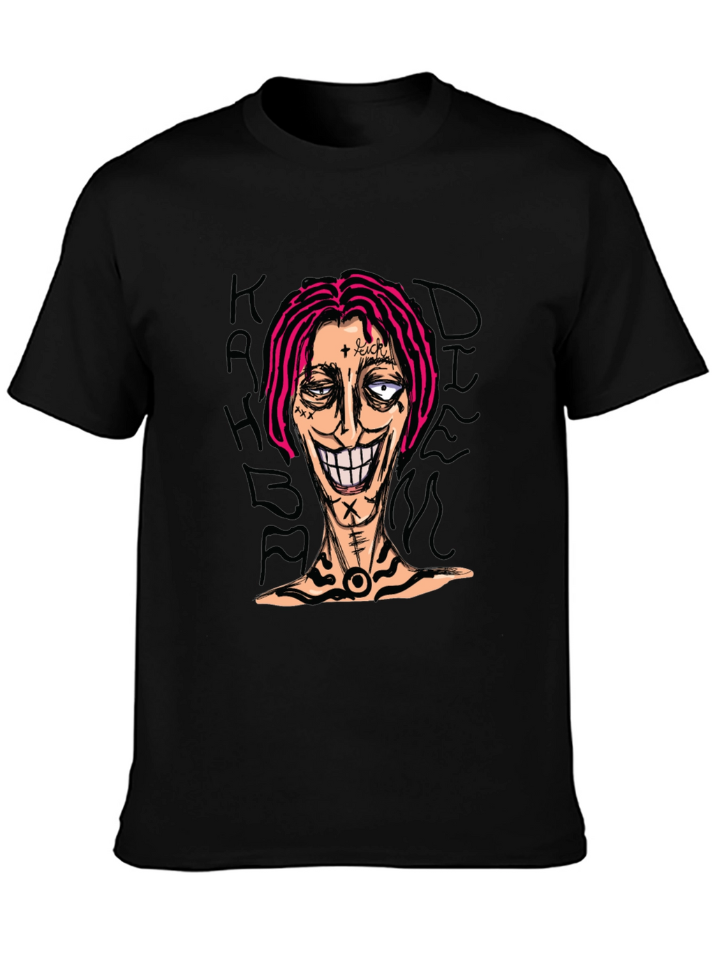 Graphic Print Tee - Edgy Cartoon Design