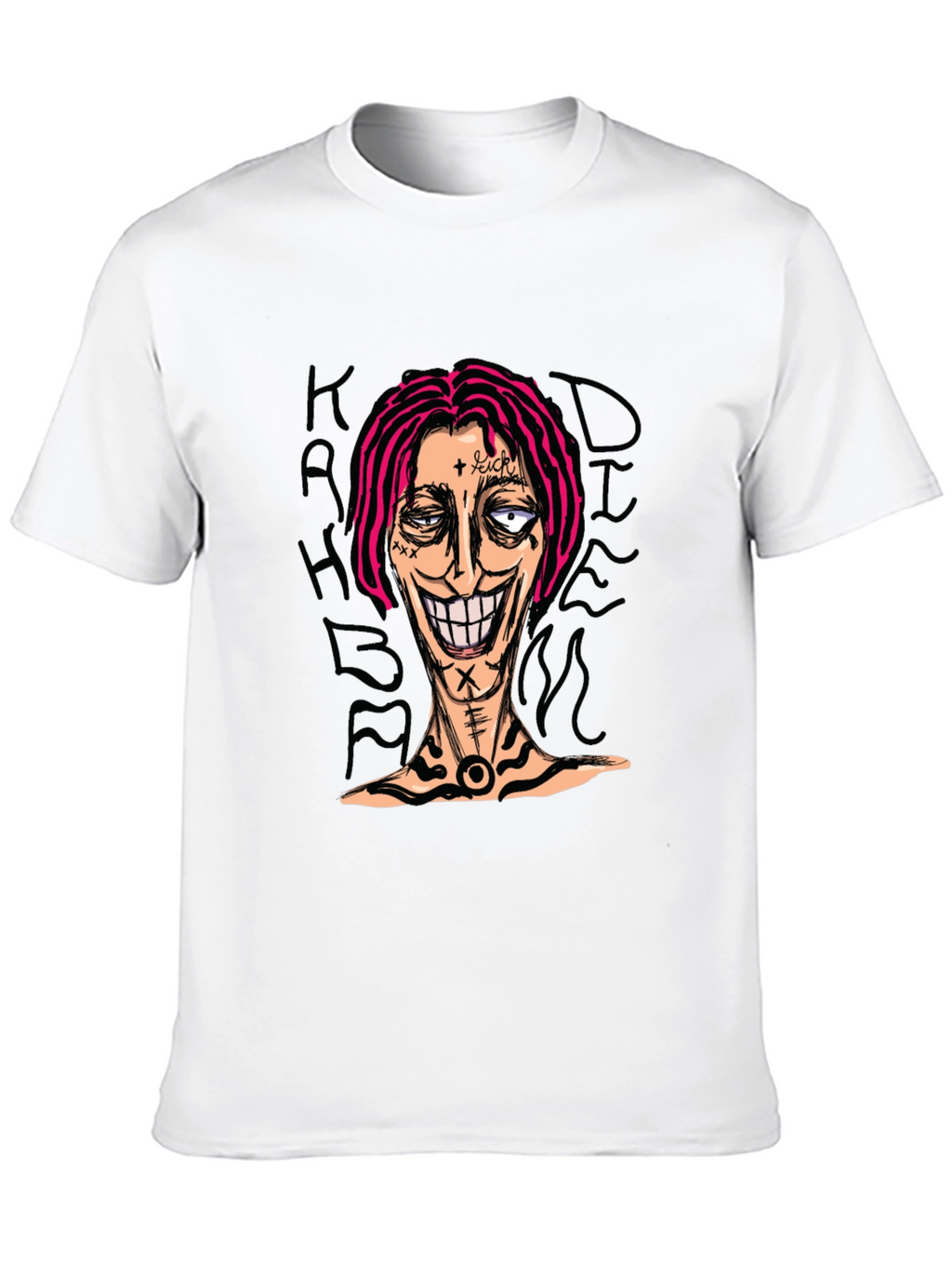 Graphic Print Tee - Edgy Cartoon Design