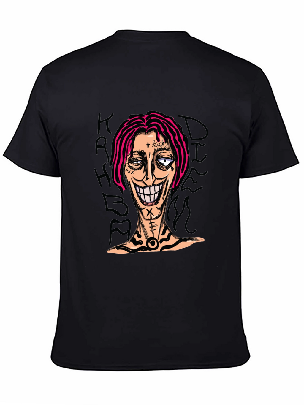 Graphic Print Tee - Edgy Cartoon Design