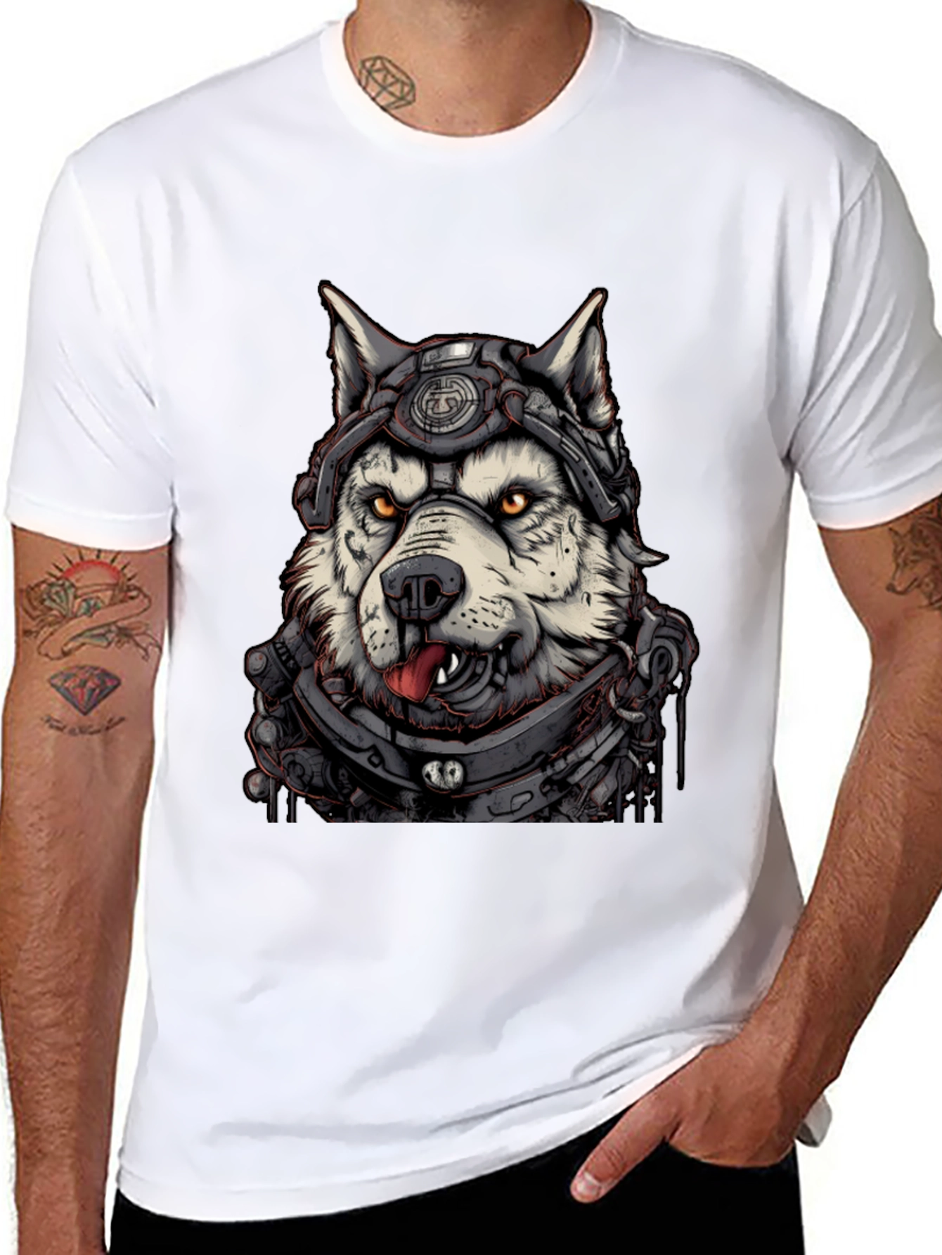 Cyberpunk Husky Graphic Tee