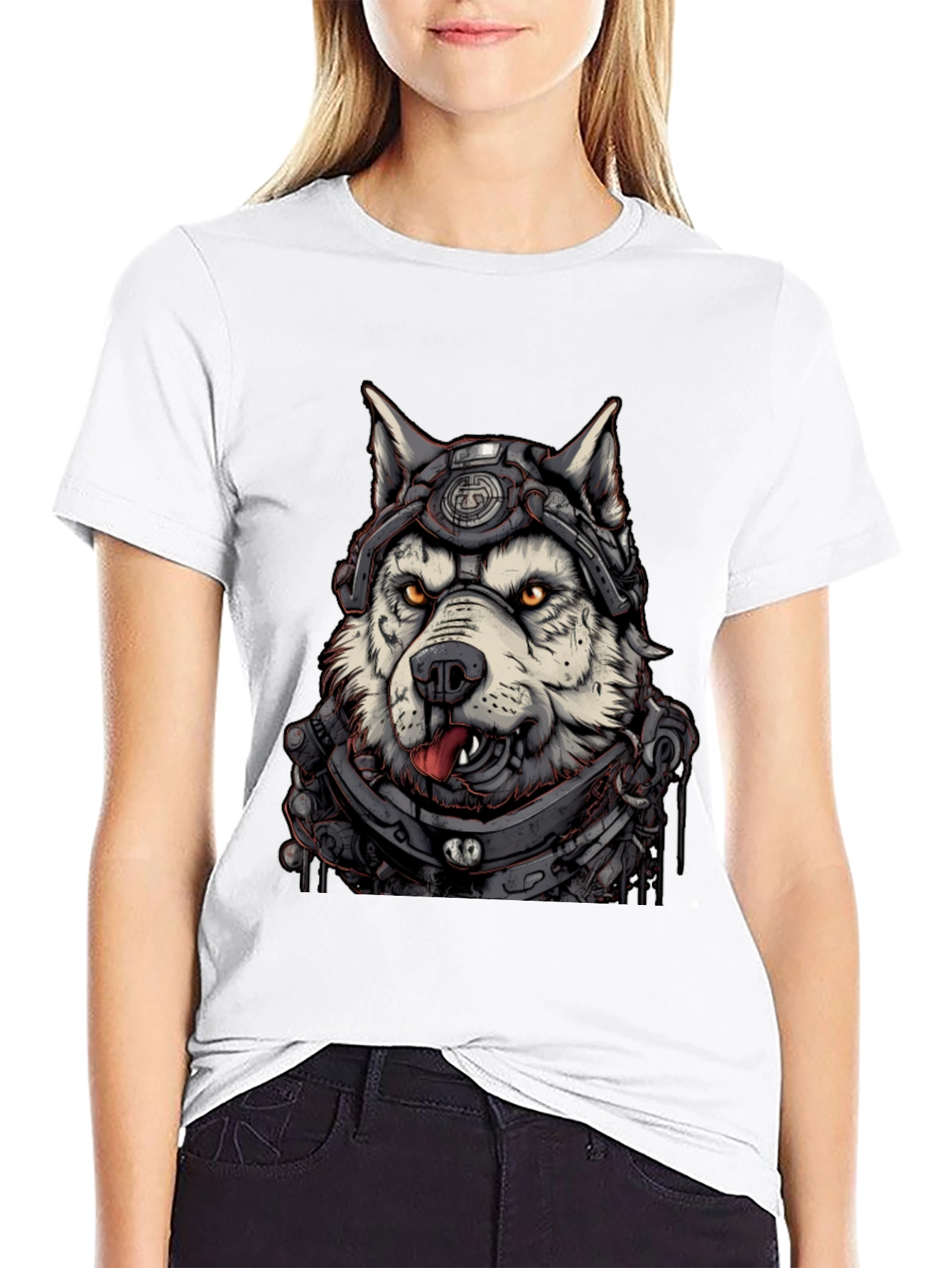 Cyberpunk Husky Graphic Tee