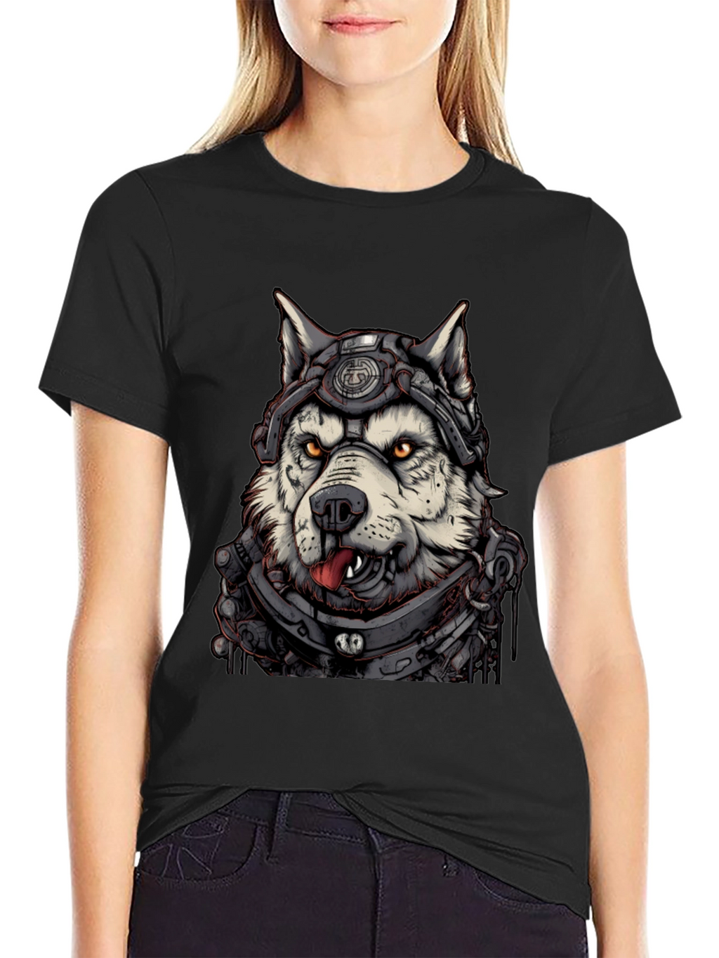 Cyberpunk Husky Graphic Tee