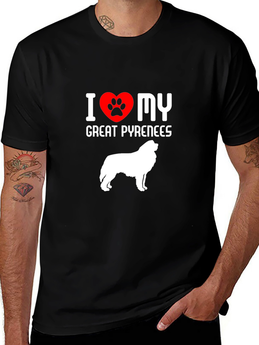 I Love My Great Pyrenees Dog T-Shirt