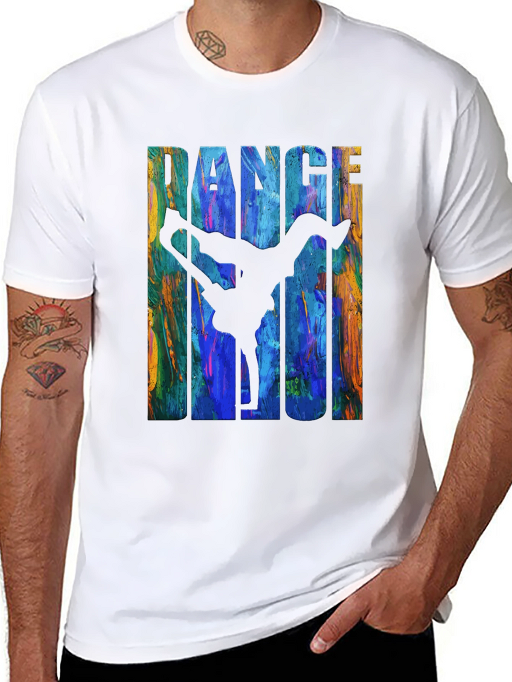 Dance Magic Graphic Tee - Black Cotton T-Shirt