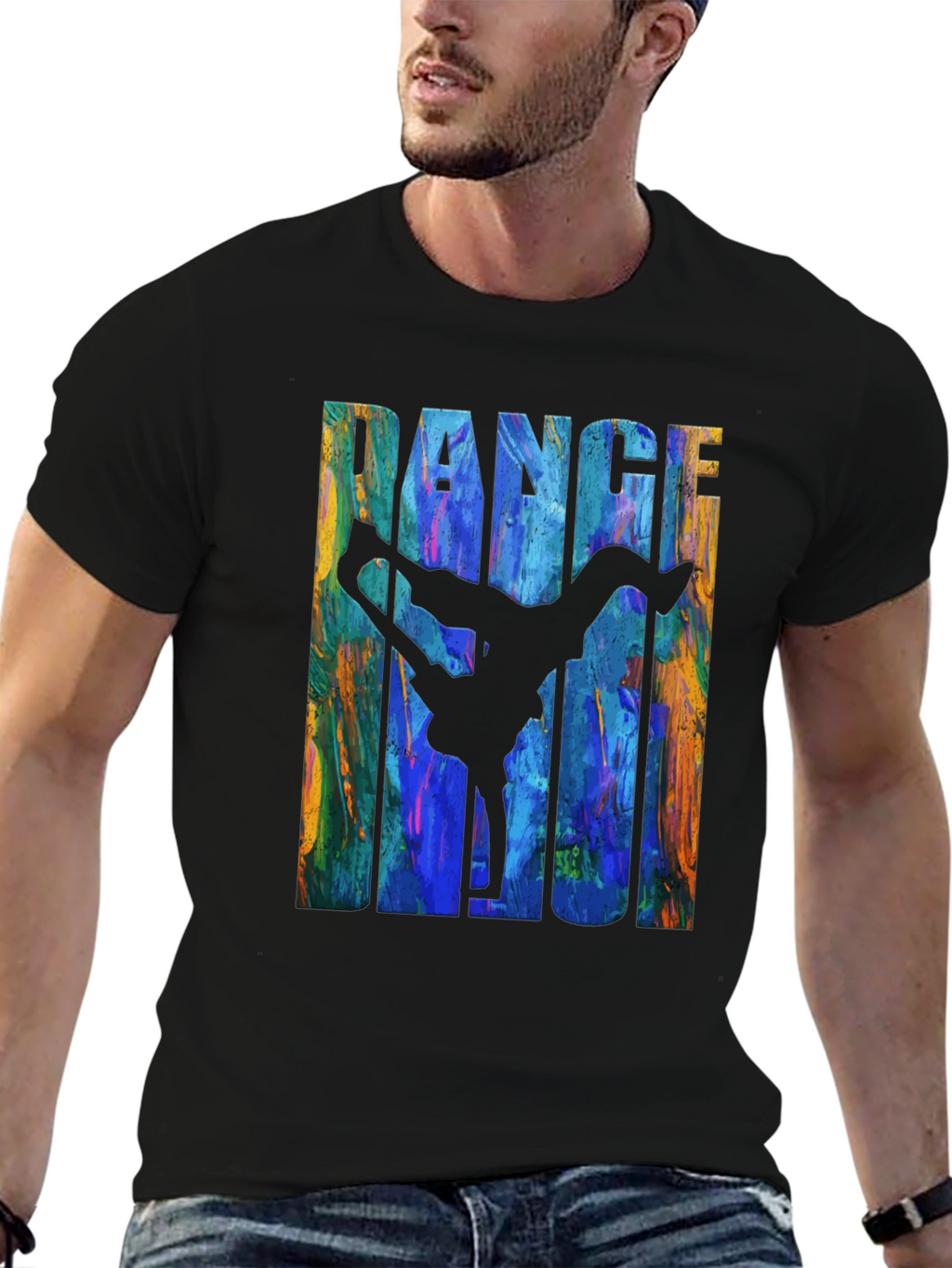 Dance Magic Graphic Tee - Black Cotton T-Shirt