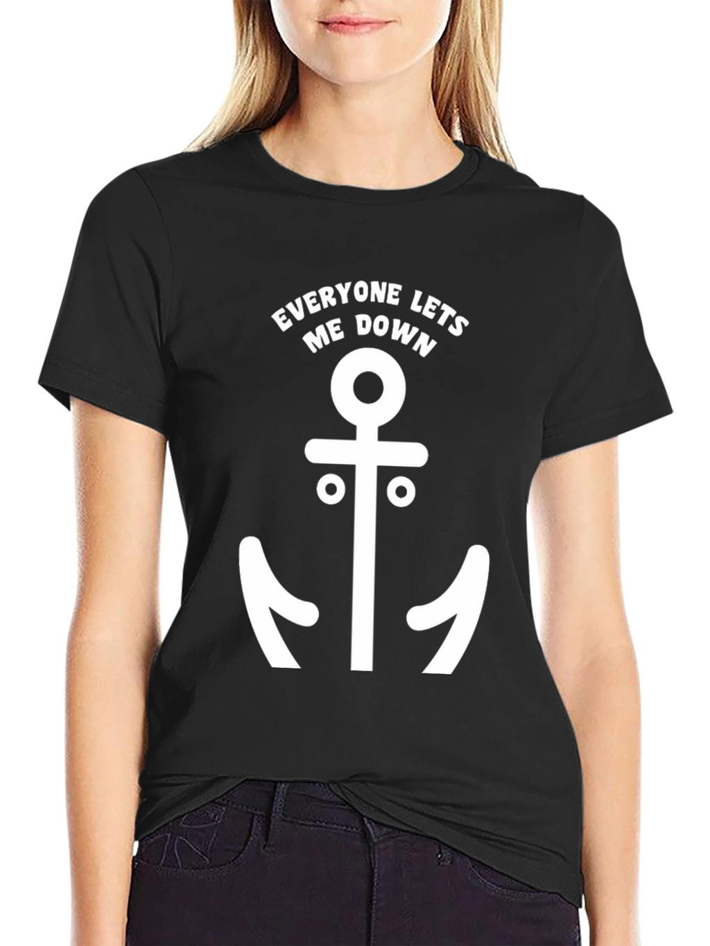 Everyone Lets Me Down Anchor Graphic Tee