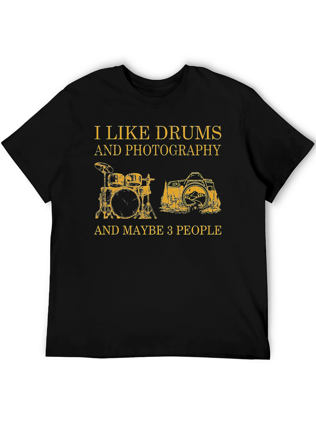 Drums & Photography Graphic T-Shirt