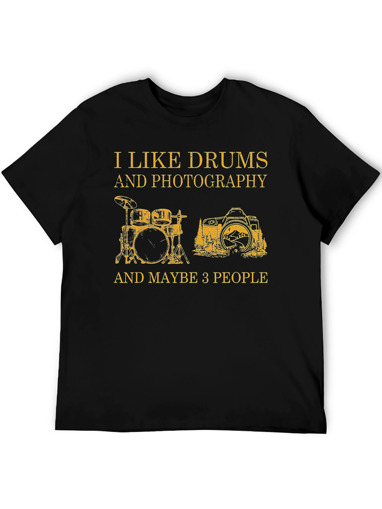 Drums & Photography Graphic T-Shirt