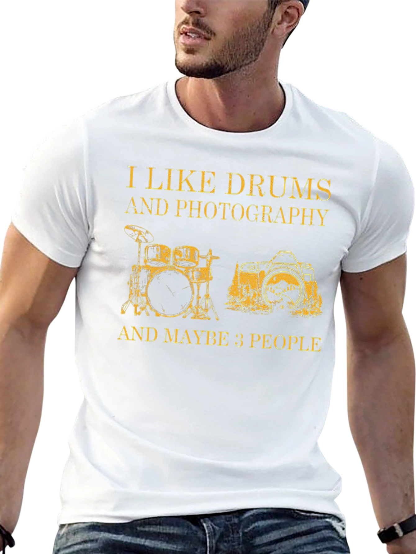 Drums & Photography Graphic T-Shirt