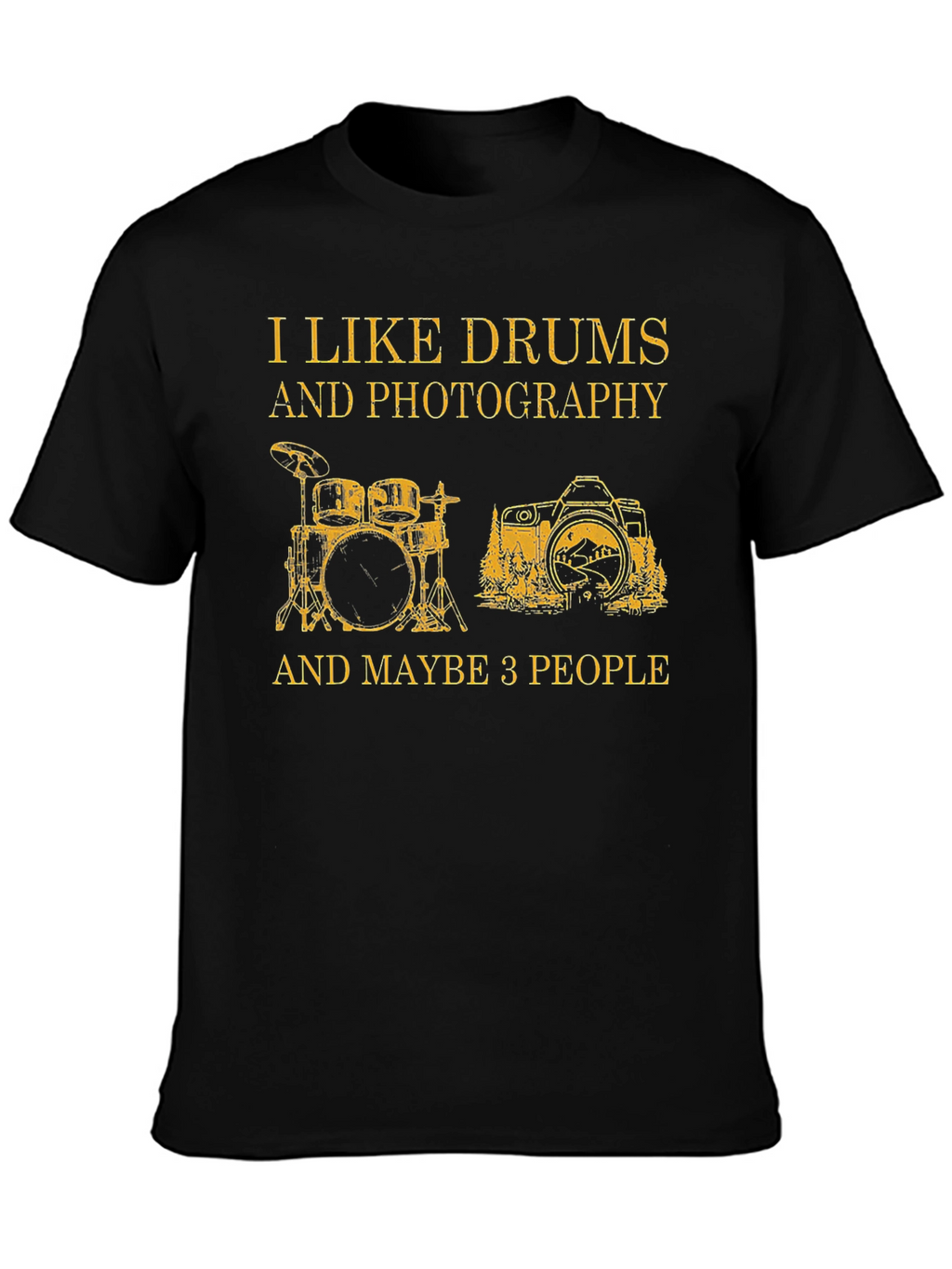 Drums & Photography Graphic T-Shirt