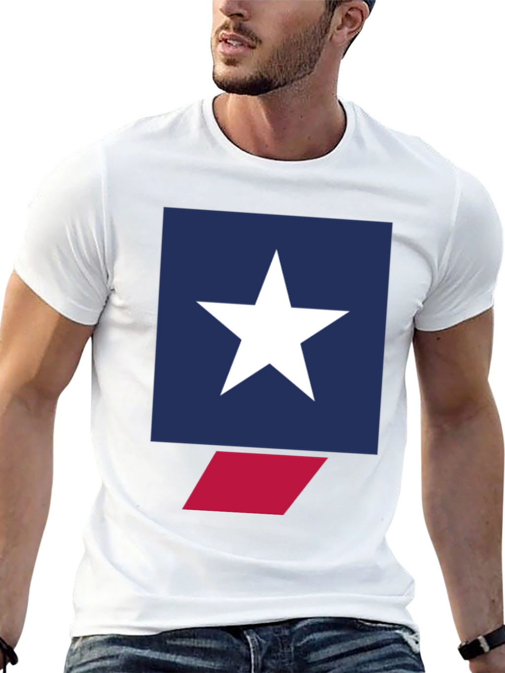 Star Graphic Tee - Mens Black Crew Neck T-Shirt