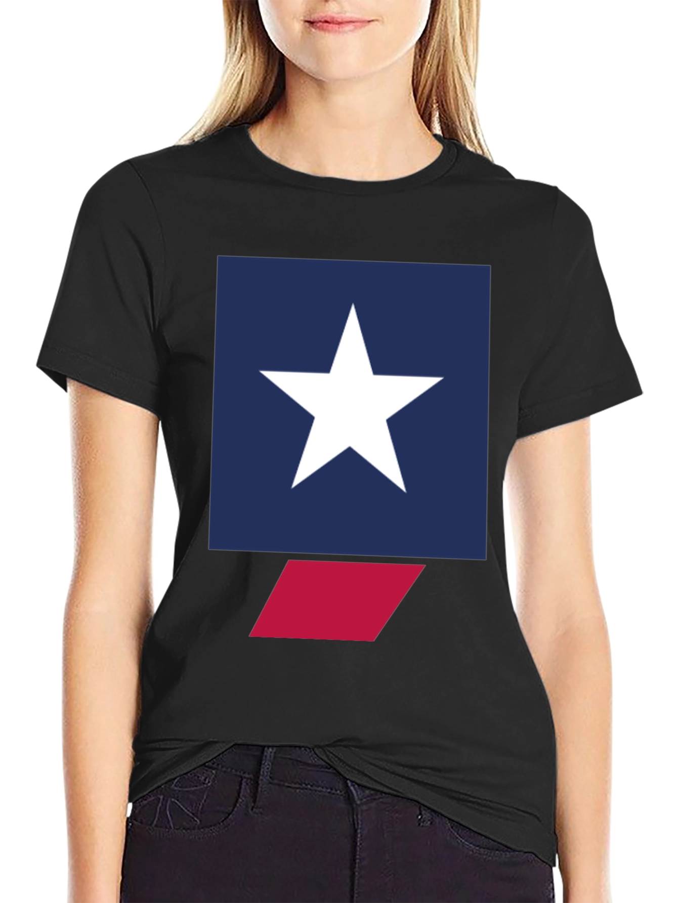 Star Graphic Tee - Mens Black Crew Neck T-Shirt