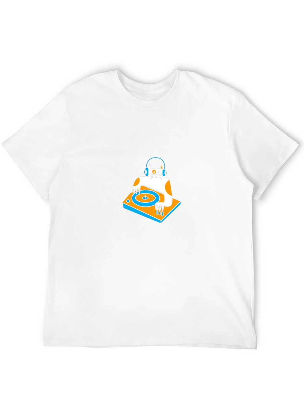 DJ Cat Black T-Shirt: Cool & Unique Design
