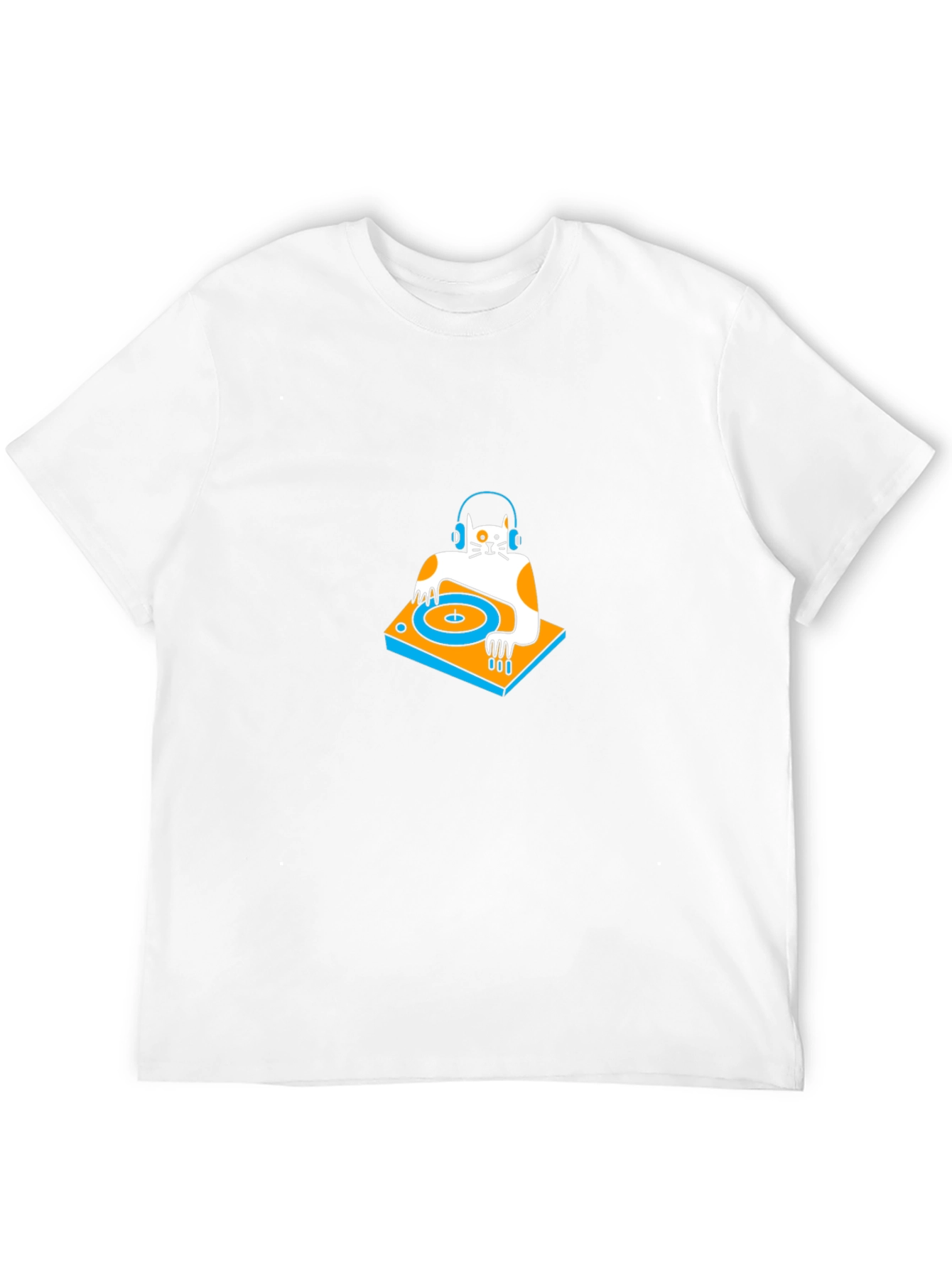 DJ Cat Black T-Shirt: Cool & Unique Design