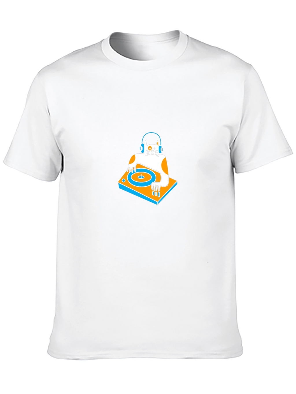 DJ Cat Black T-Shirt: Cool & Unique Design