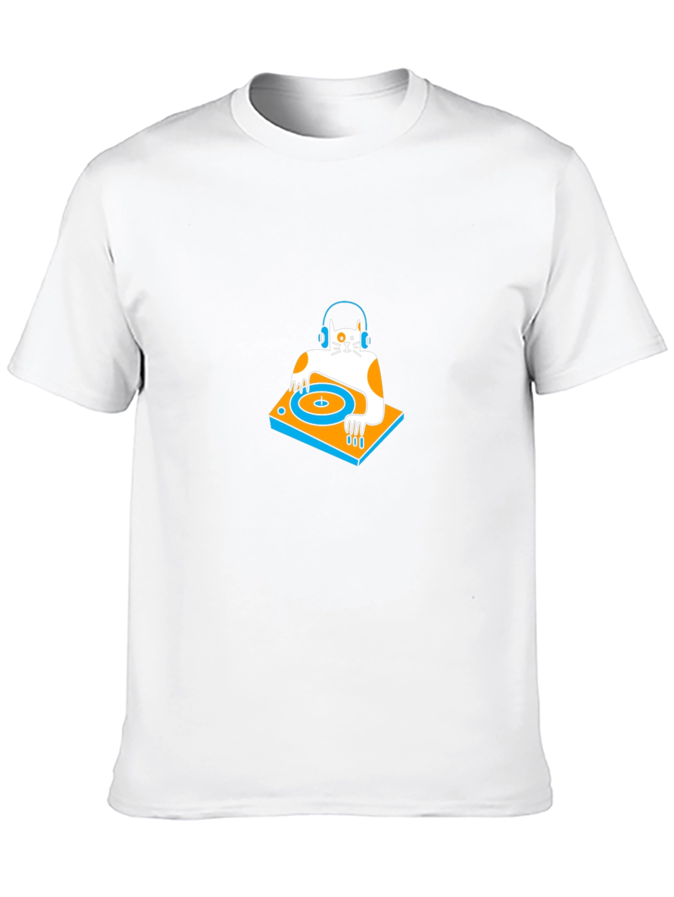 DJ Cat Black T-Shirt: Cool & Unique Design