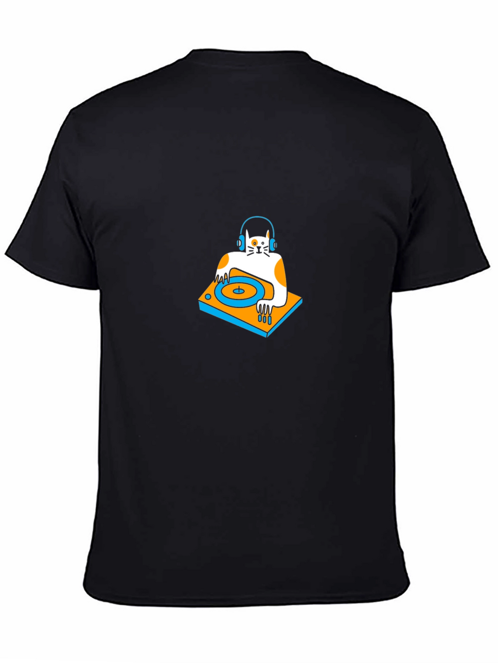 DJ Cat Black T-Shirt: Cool & Unique Design