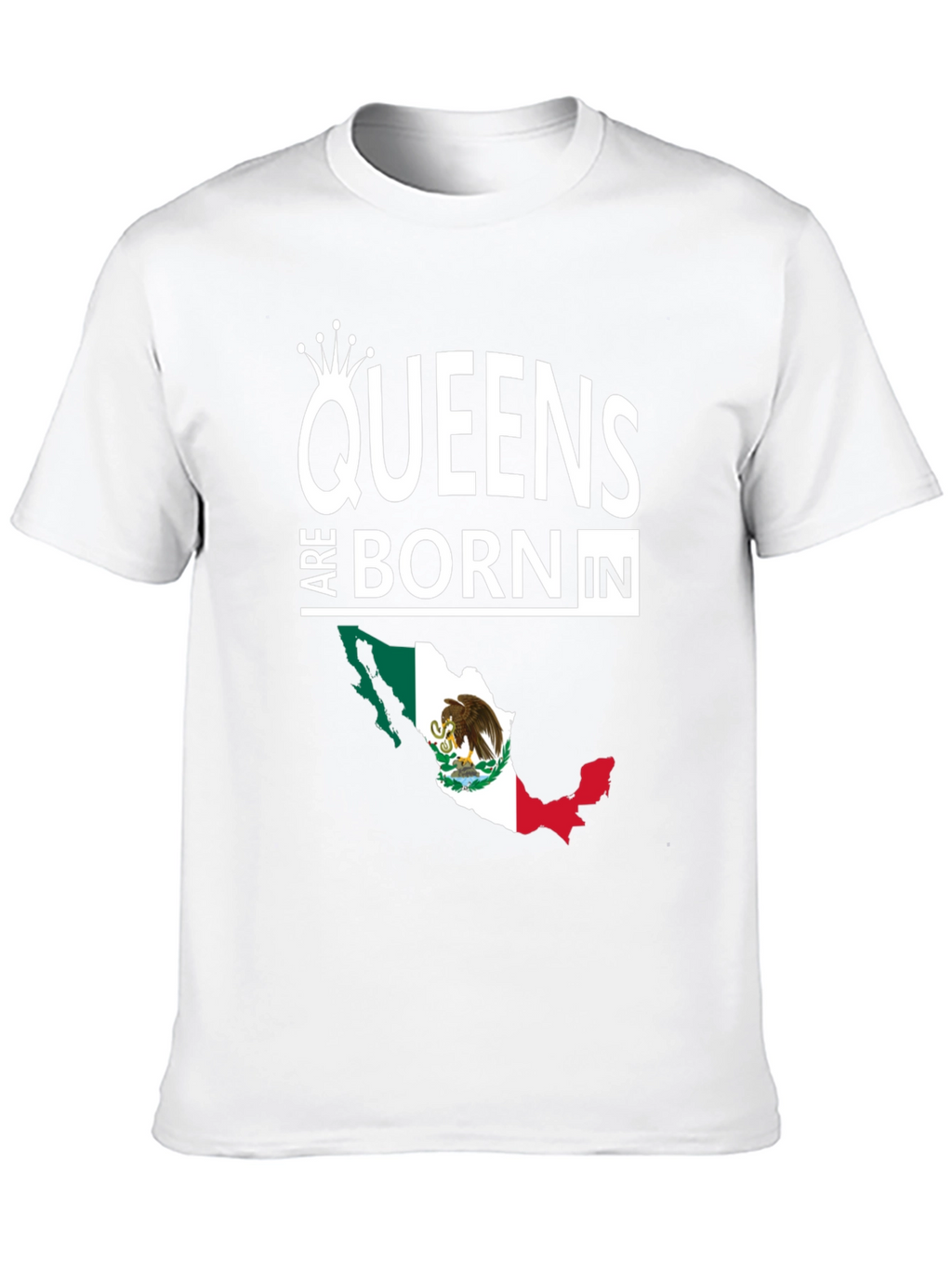 Queens Are Born In Mexico Black T-Shirt