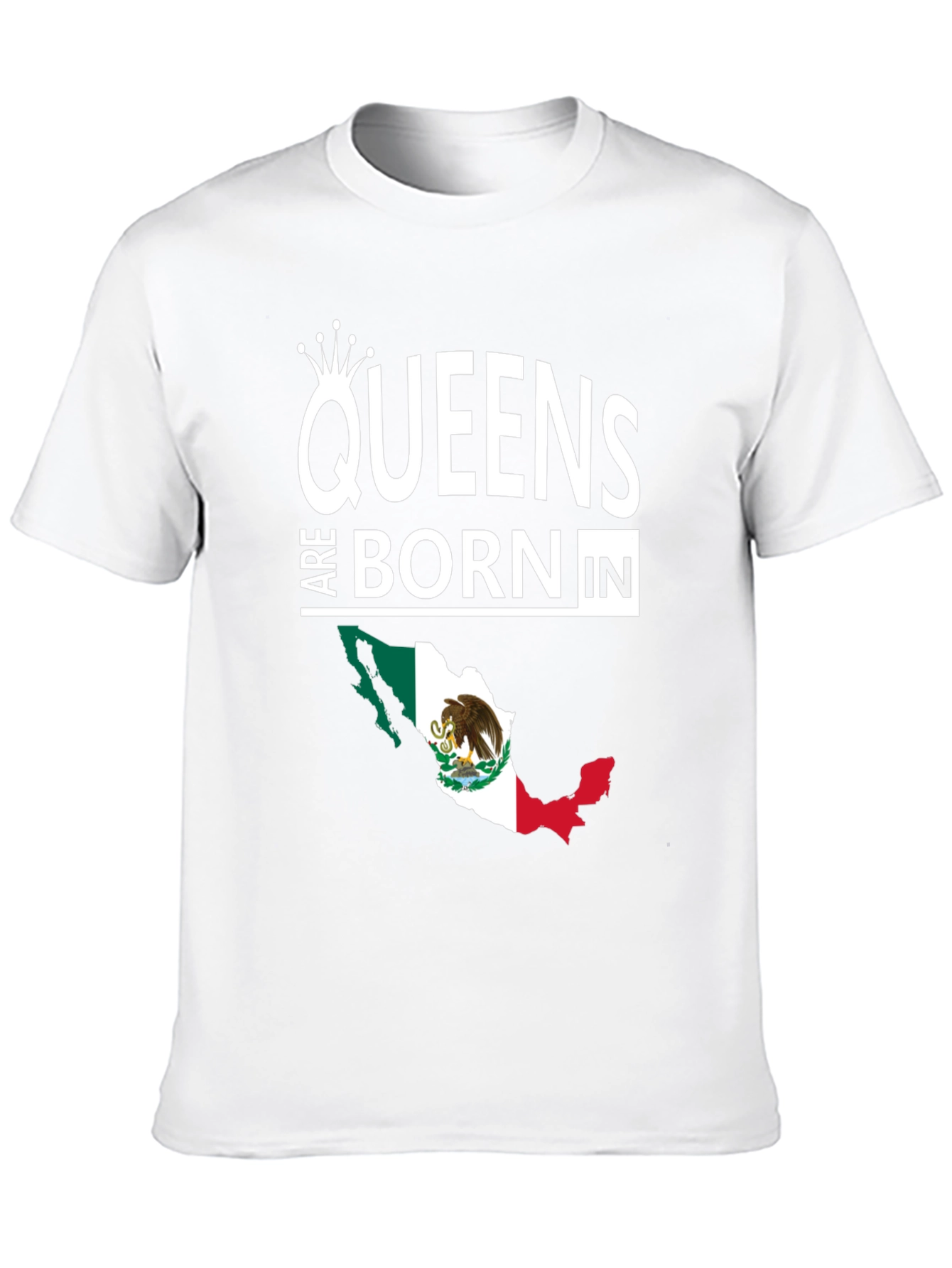 Queens Are Born In Mexico Black T-Shirt