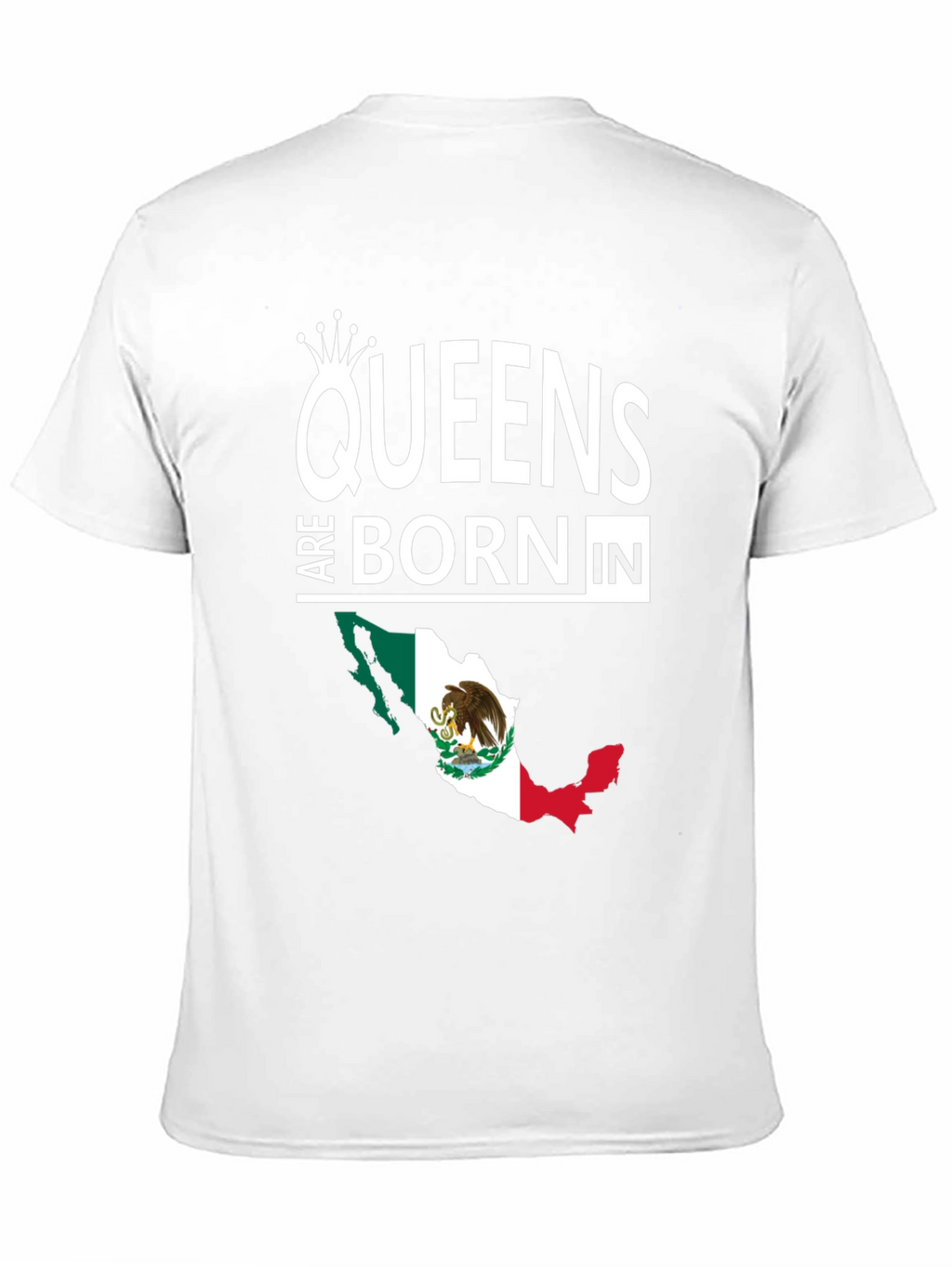 Queens Are Born In Mexico Black T-Shirt