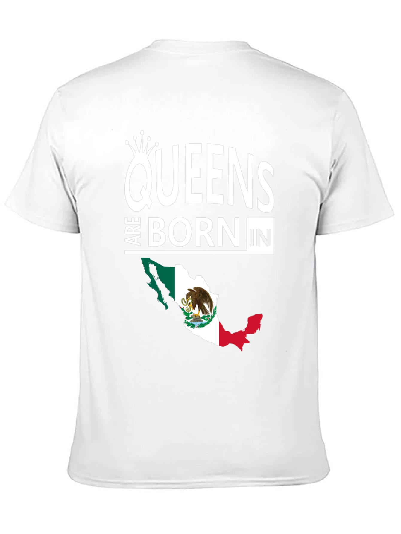 Queens Are Born In Mexico Black T-Shirt