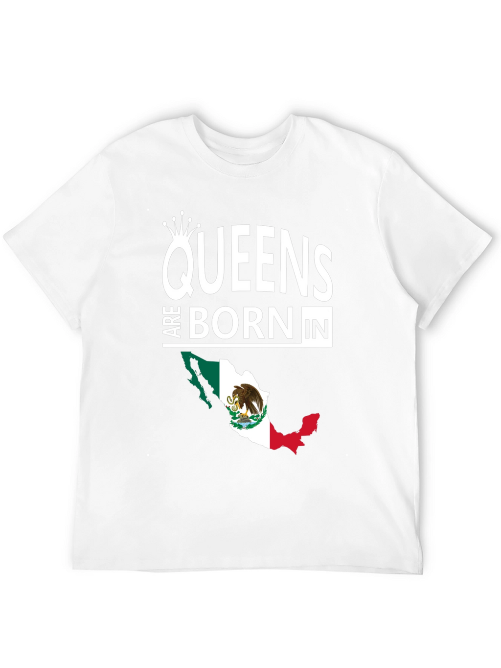 Queens Are Born In Mexico Black T-Shirt