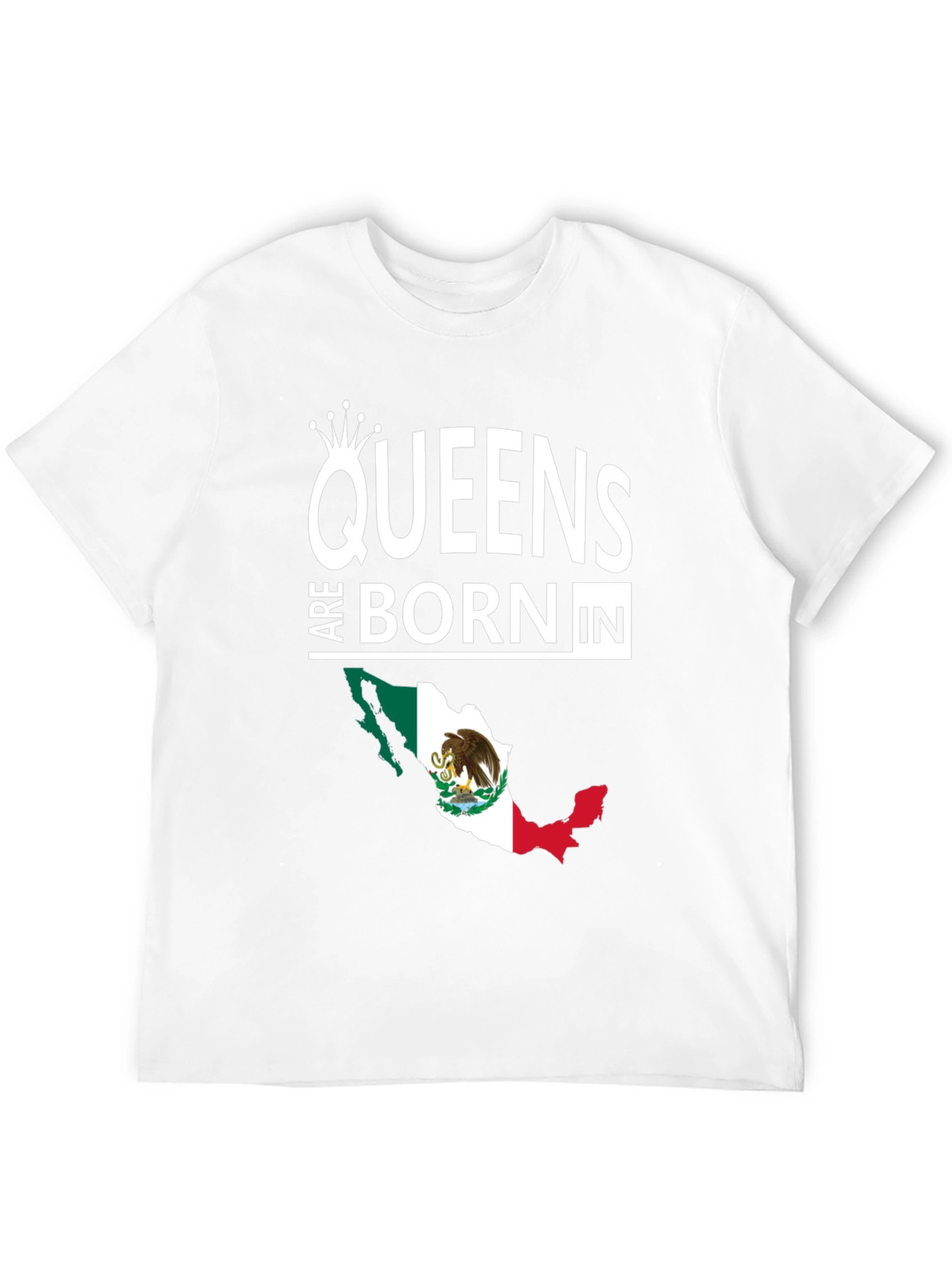 Queens Are Born In Mexico Black T-Shirt