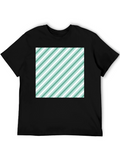 Striped Pattern T-Shirt - Black