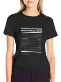 Cool Person Nutritional Facts Novelty T-Shirt