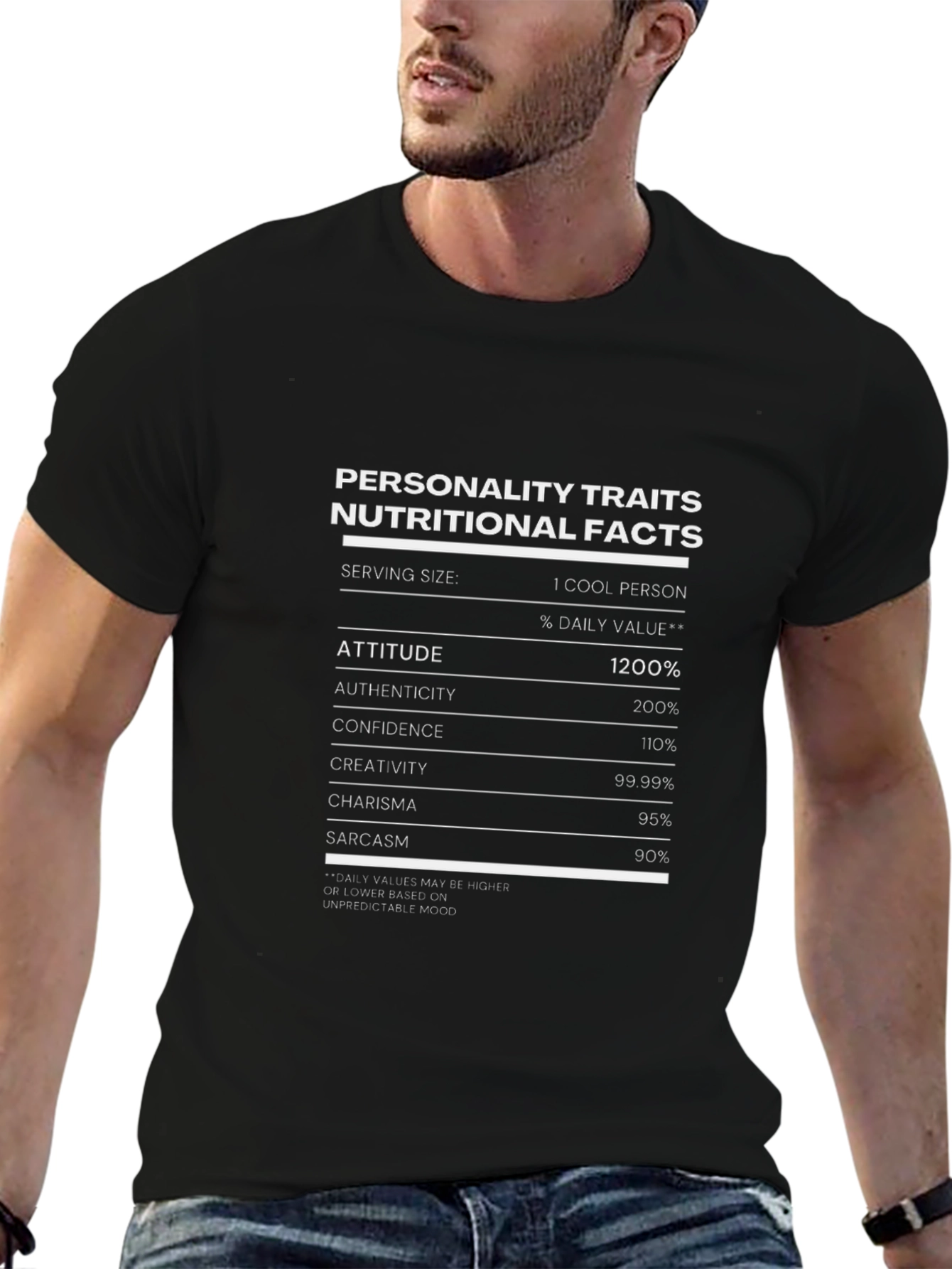 Cool Person Nutritional Facts Novelty T-Shirt