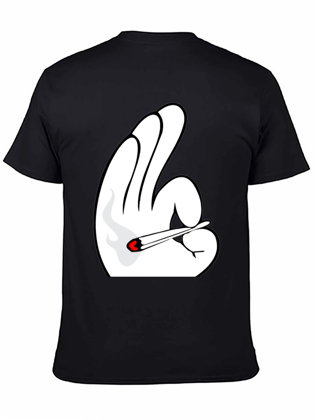 Novelty Hand Gesture T-Shirt - Black Tee
