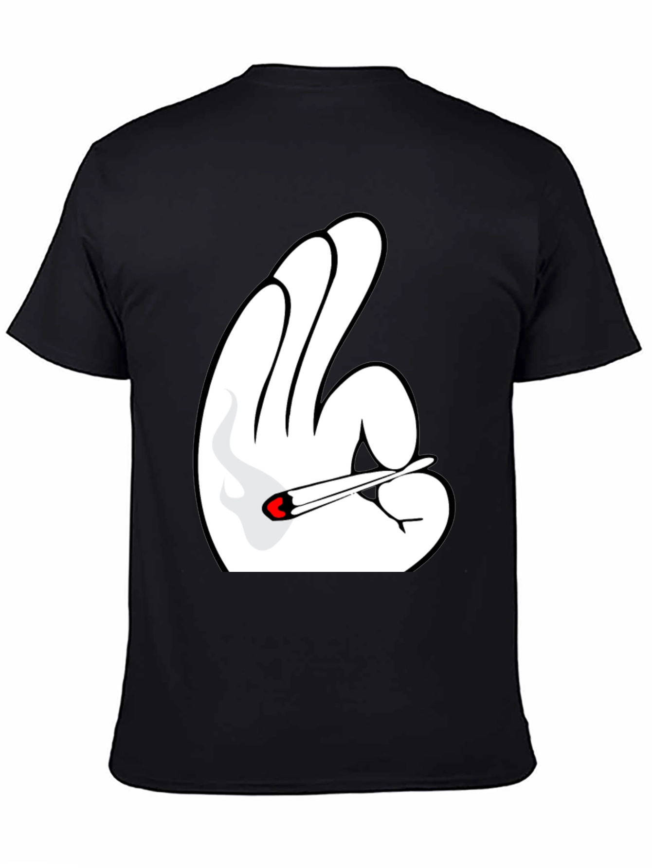 Novelty Hand Gesture T-Shirt - Black Tee