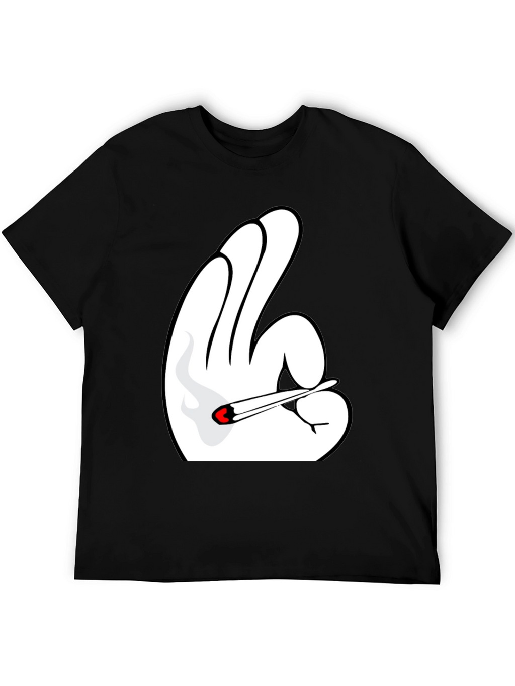 Novelty Hand Gesture T-Shirt - Black Tee