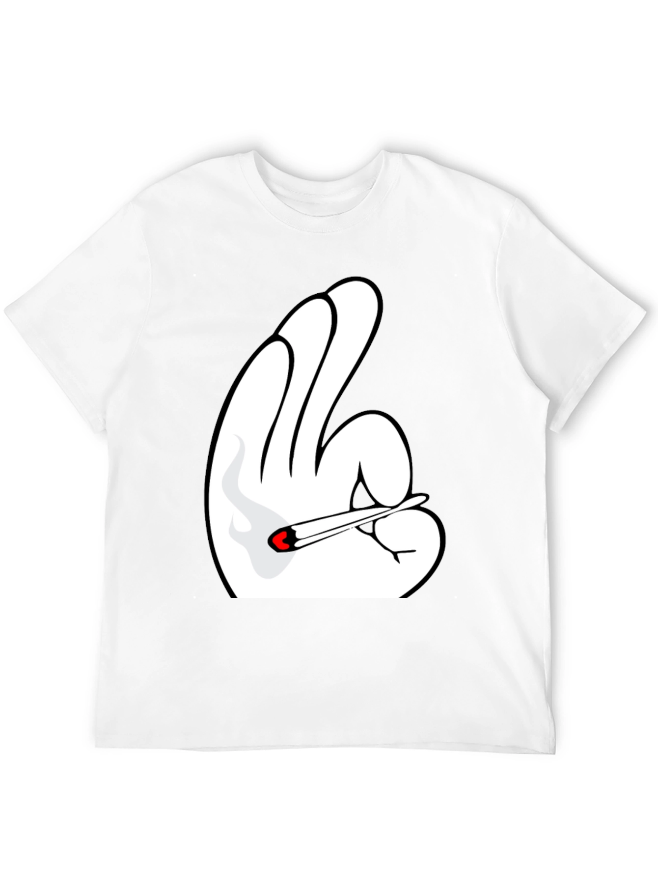 Novelty Hand Gesture T-Shirt - Black Tee