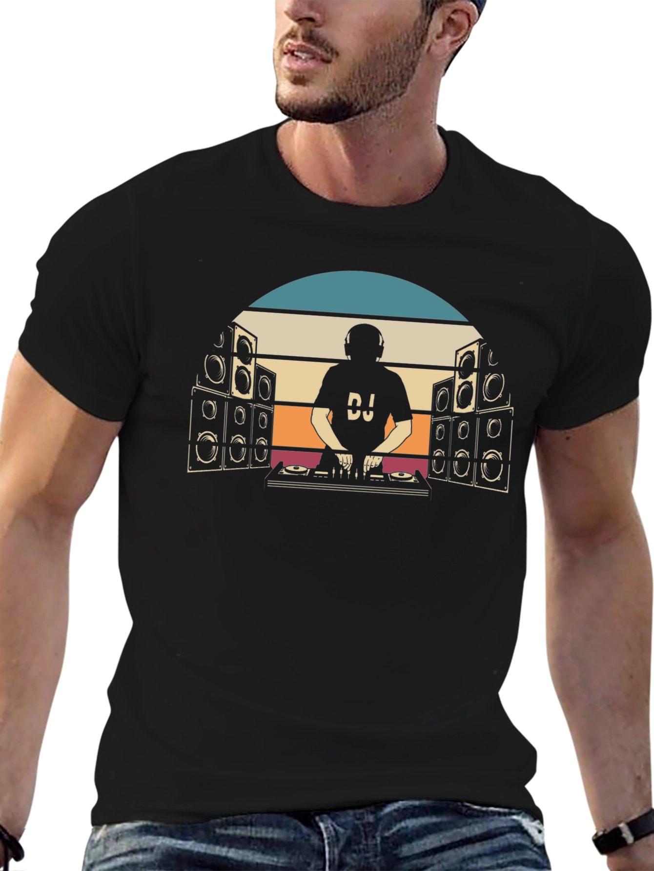 DJ Retro Sunset Graphic Tee