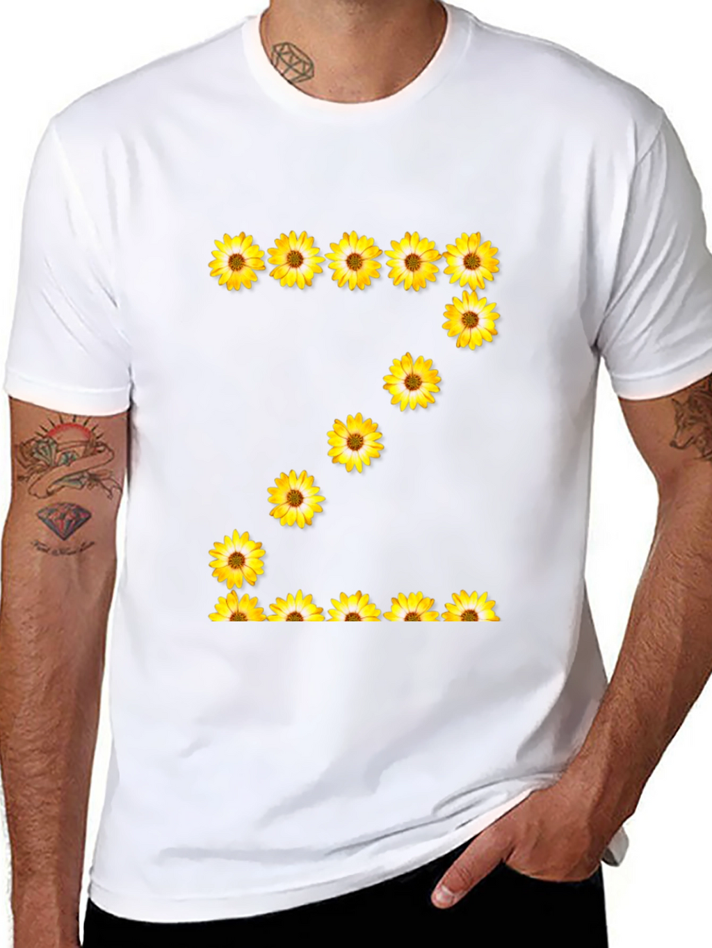 Sunflower Letter Z Black T-Shirt