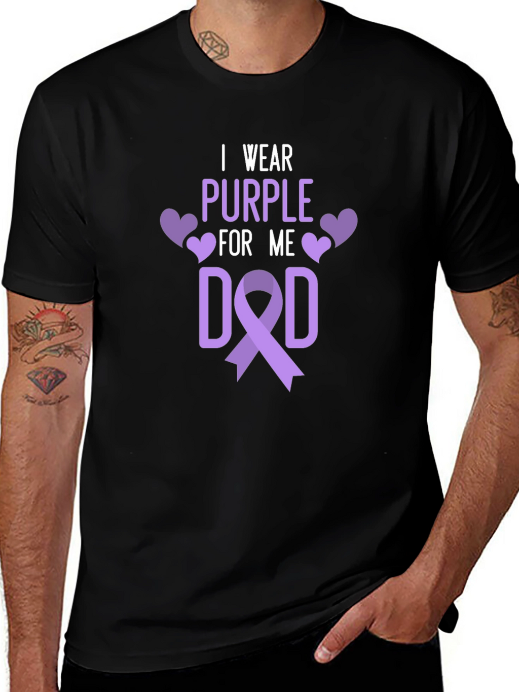 I Wear Purple For Me Dad T-Shirt