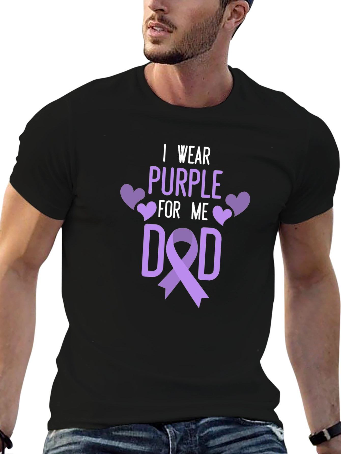 I Wear Purple For Me Dad T-Shirt