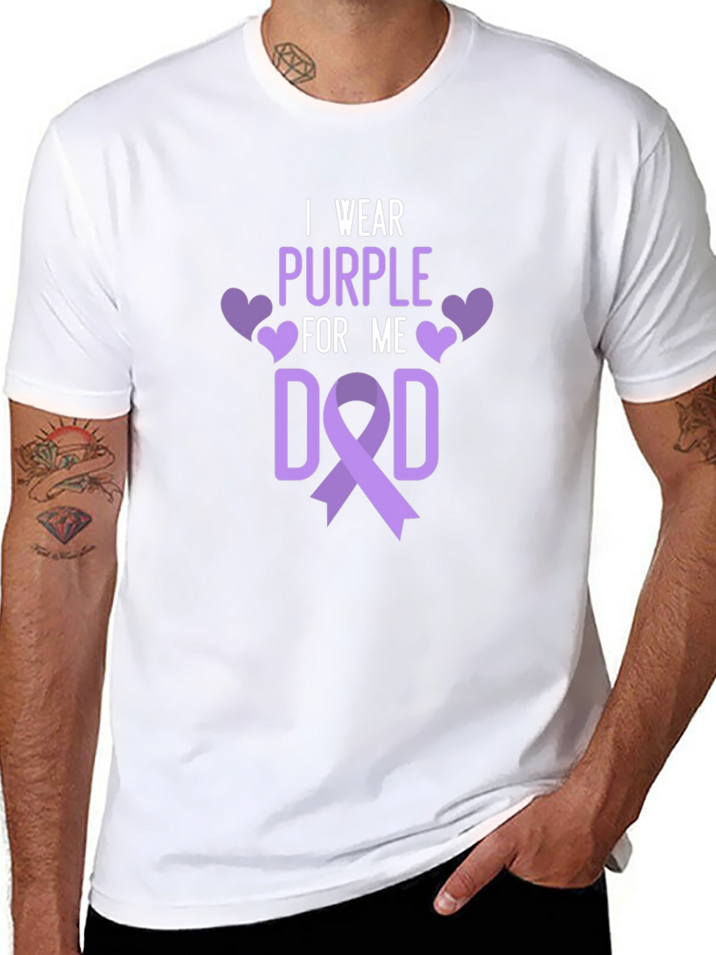 I Wear Purple For Me Dad T-Shirt